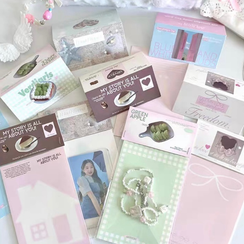 

chaeya things - alas packing photocard aesthetic pastel color folding greeting mail card ala sellkor sellchin