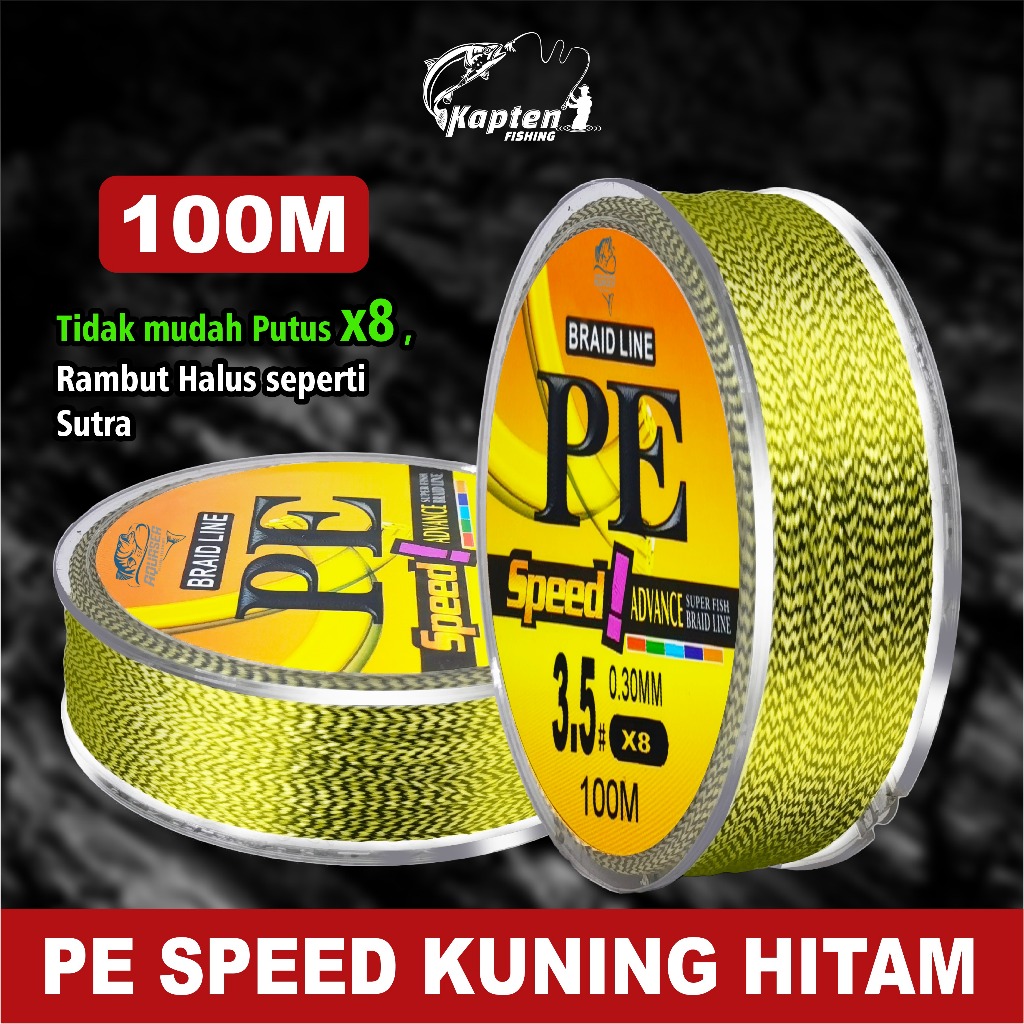 Kaptenfishing Pancing Pe ZKK 100m Senar Super Braided Line Japan Nylon benang pe super kuat murah