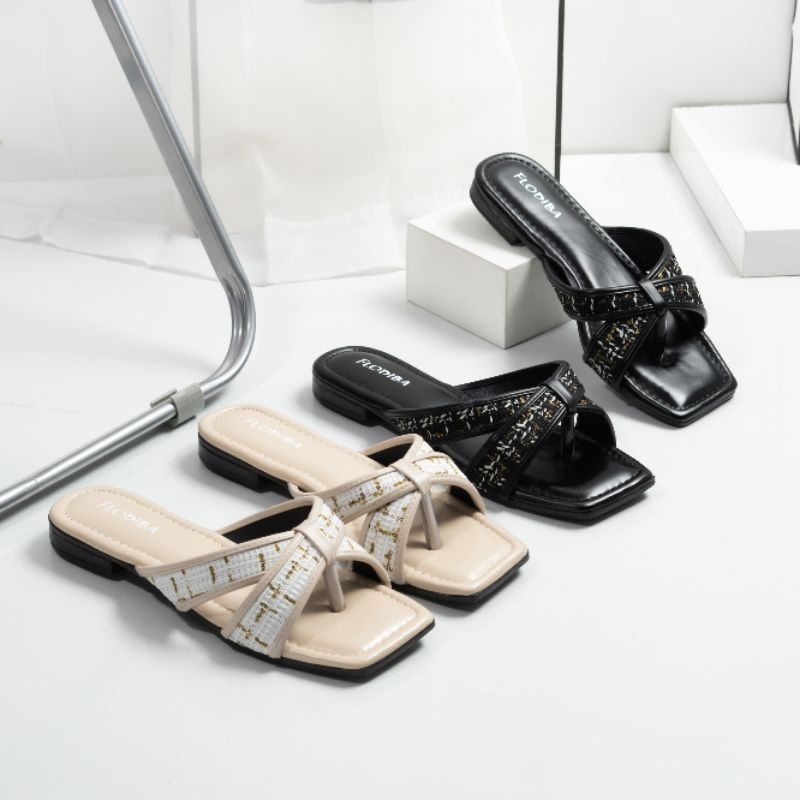 sandal teplek Korean style/sandal wanita kekinian