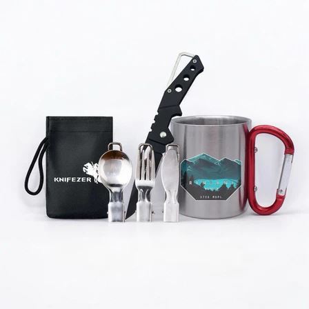 gelas carabiner  / cangkir outdoor / gelas stainless / mug cangkir kopi 200ml