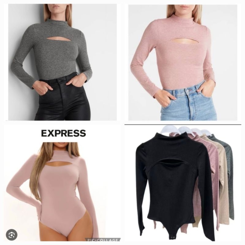 Nita_gkj || Express Bodysuit Cutout Longslevee / Body contour Express