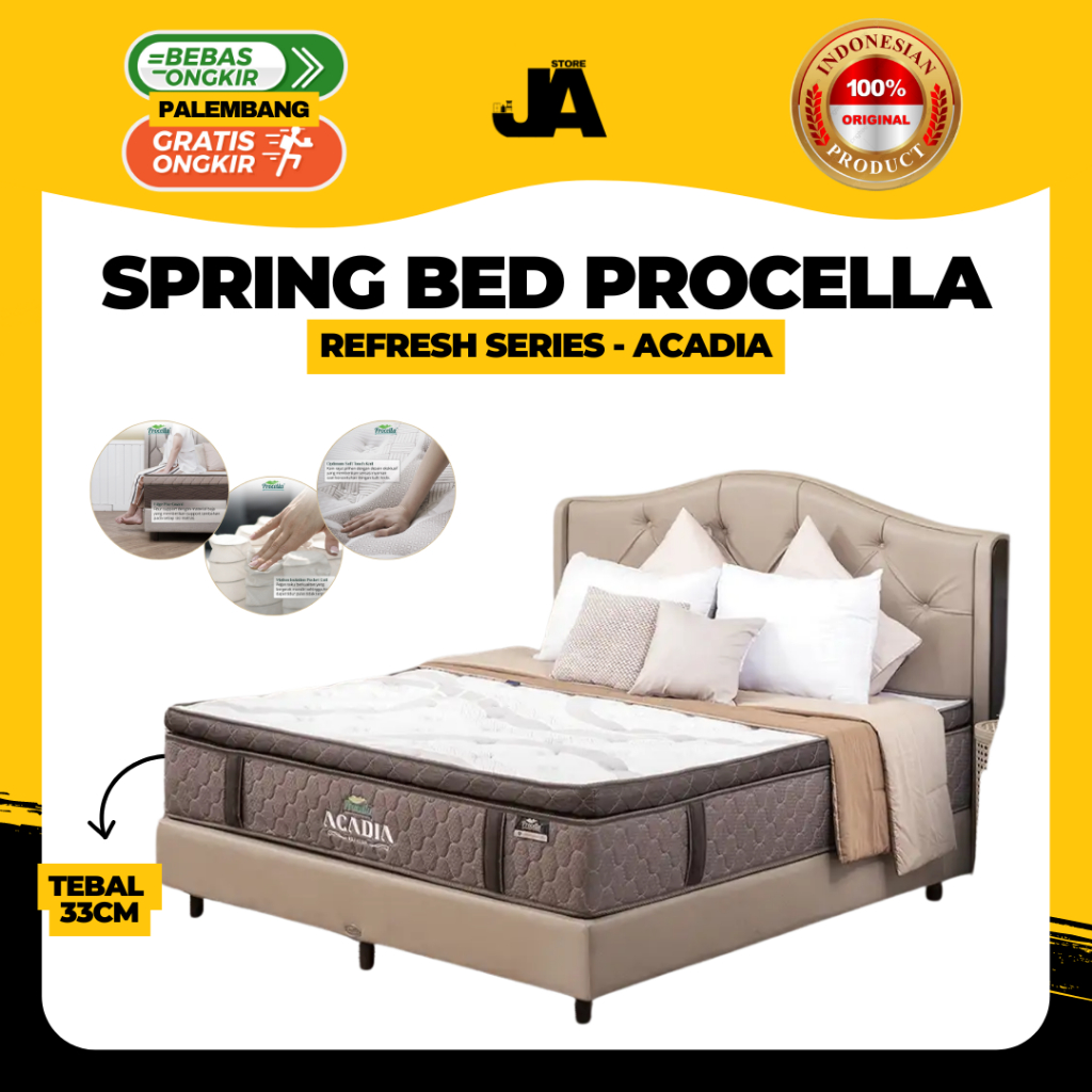 Kasur Spring Bed Procella Acadia / Refresh Series Berkualitas Matras Matress Garansi Palembang