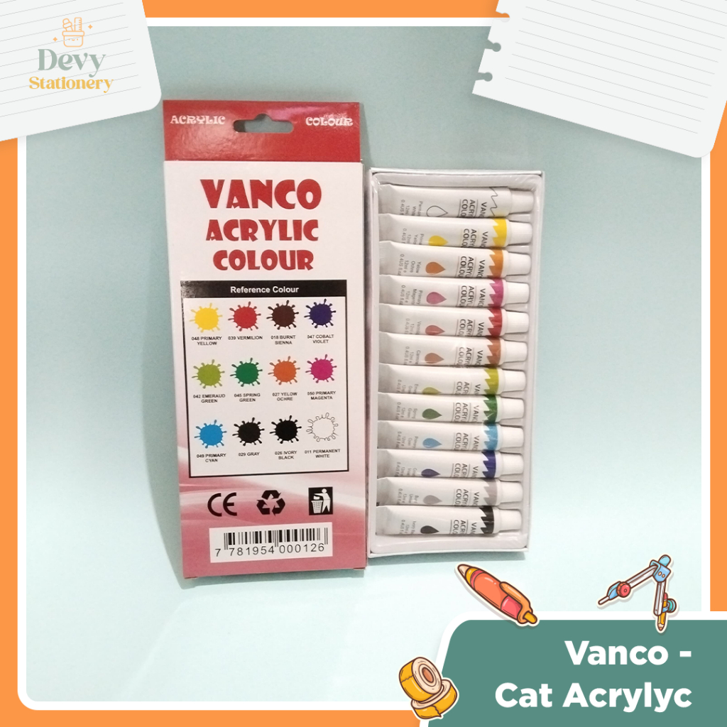 

VANCO Cat Acrylyc 12 warna