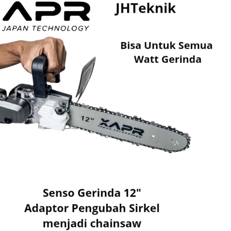 JHTeknik APR AP99 Adaptor Senso 12 inch/Adaptor Chainsaw 12 inch/Adaptor Pengubah Sirkel Menjadi Cha