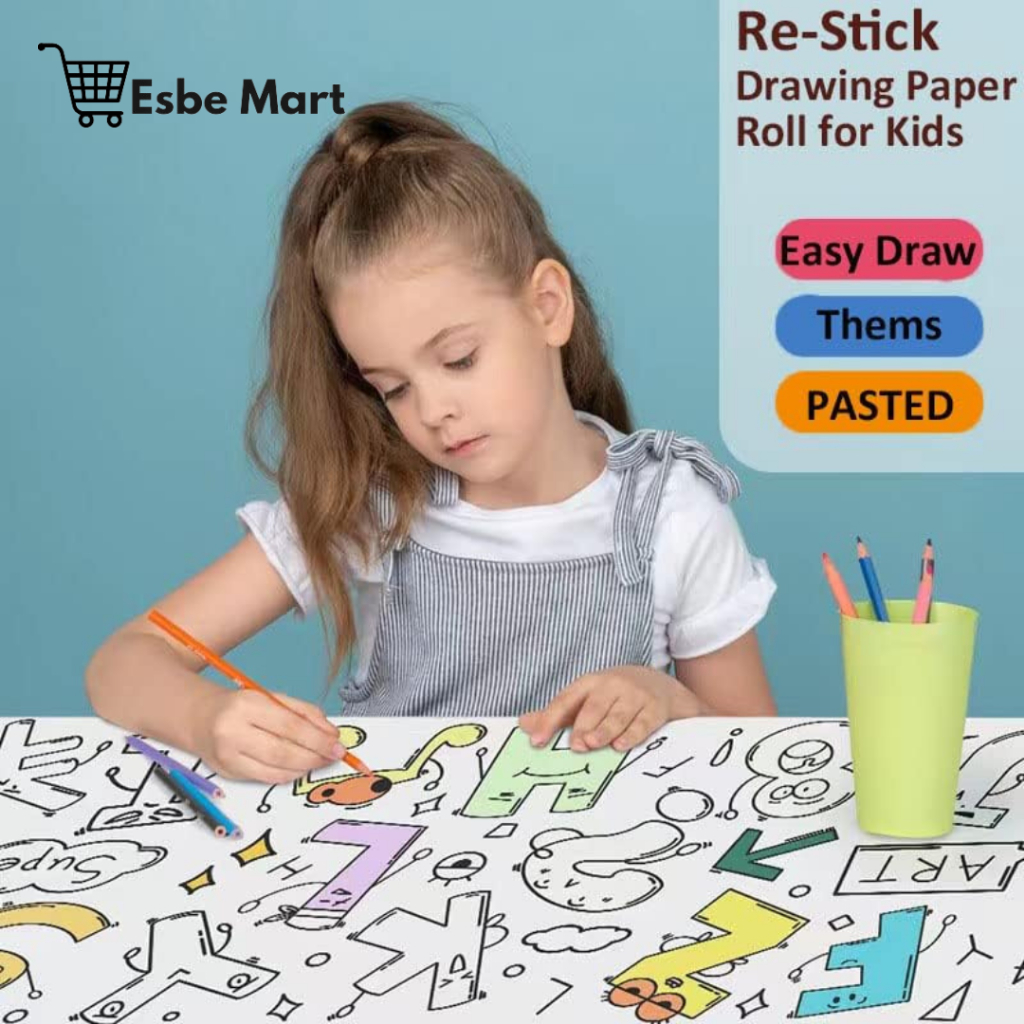 

AMSZKE Kertas Mewarnai Tempel Dinding Drawing Paper Roll 3 Meter Dinosaurus - AM-33 - Multi-Color