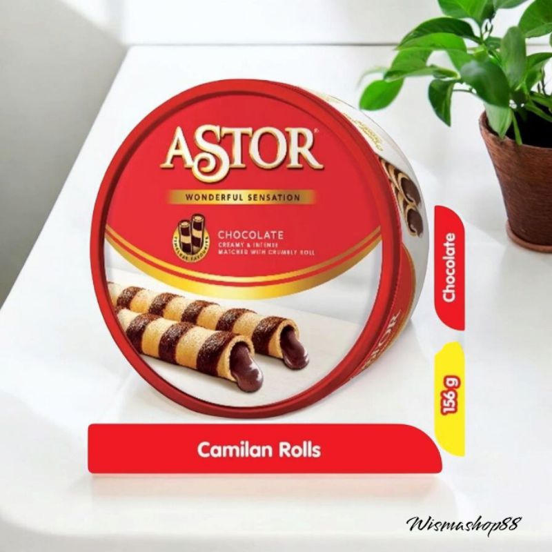 

ASTOR CHOCOLATE WONDERFUL SENSATION KEMASAN KALENG 156 GRAM / KUE LEBARAN