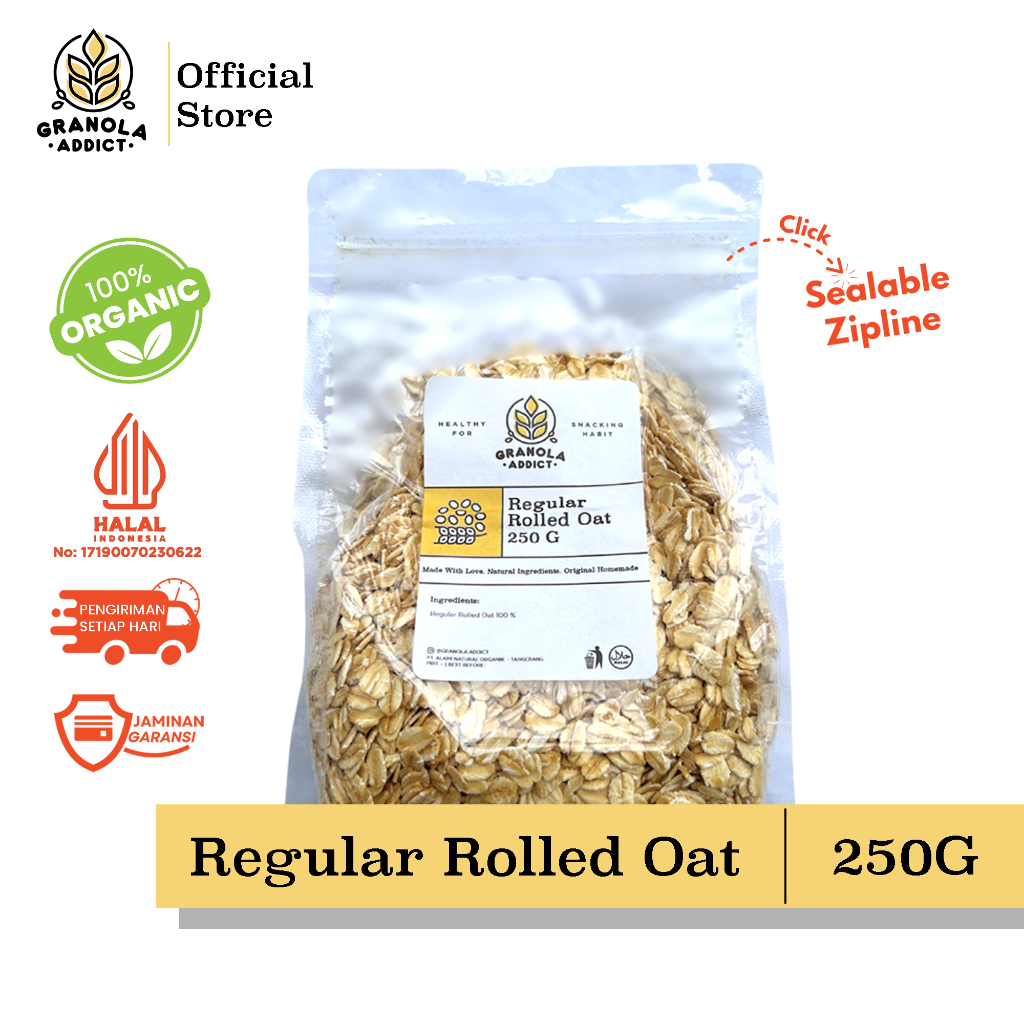 

Granola Addict - Rolled Oat 250G