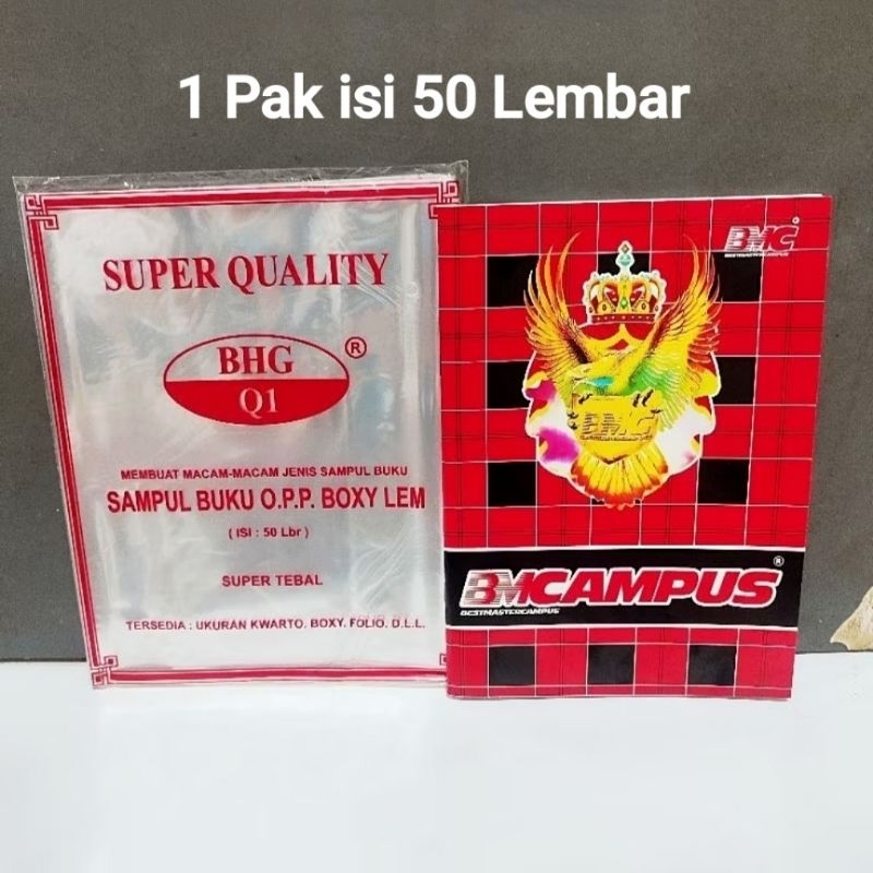 

1 Pak Sampul Buku Plastik Isi 50 Lembar BHG