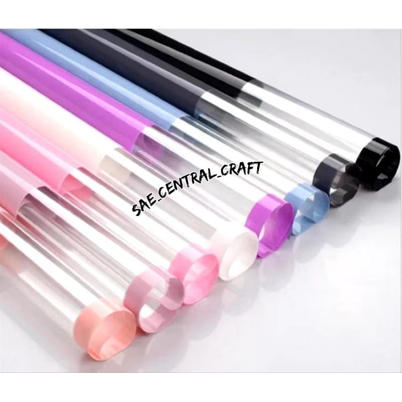

Kertas Buket Tranparan Warna Waterproof Translucent Cellophane Free Packing Flower Wrap Tranparan Warna
