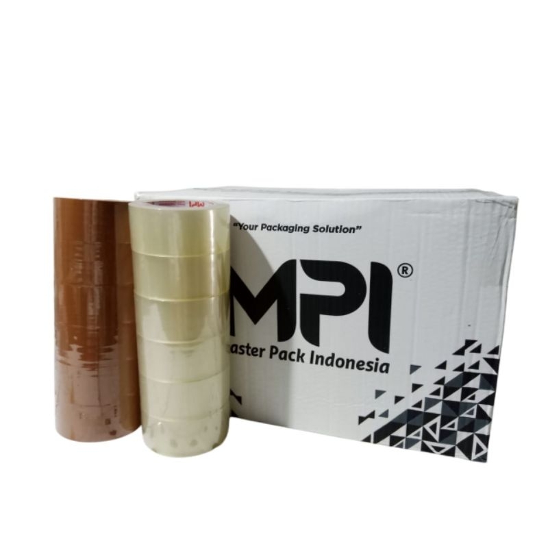 

Lakban Bening Coklat 45MMx100Yard Brand isi 6 roll Master Pack Indonesia