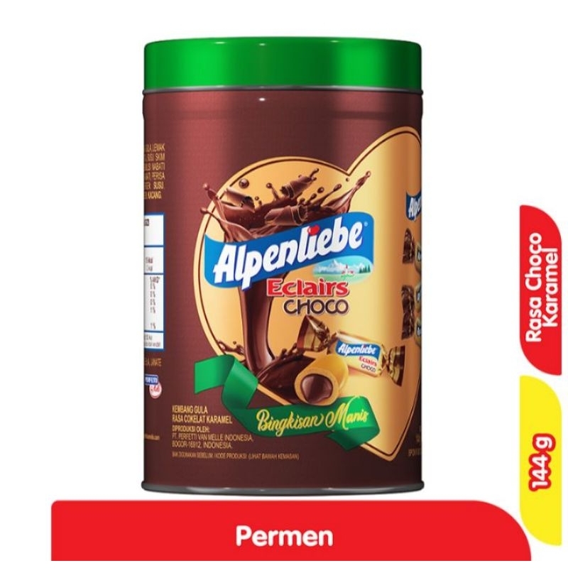 

alpenliebe eclairs choco permen cokelat karamel kaleng 144g & 126g