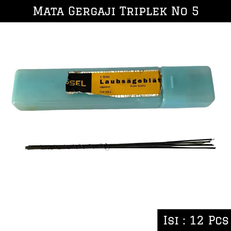 (12 Pcs) Mata Gergaji Triplek Kayu Kassel No. 5 1 Ikat | Mata Gergaji Ukir