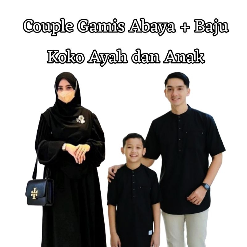 Abaya Couple Keluarga Ayah Ibu Anak Laki-Laki