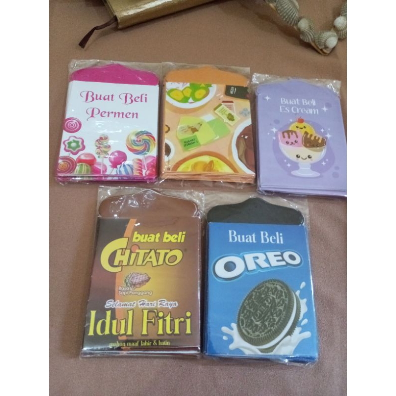 

[1 pack isi 10pcs] Amplop Lebaran Medium Seri Jajanan | Amplop Lebaran Baru | Amplop Lebaran Unik