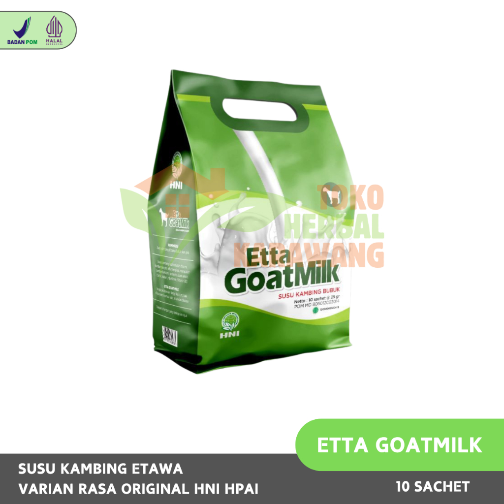 

ETTA GOAT MILK ORIGINAL – Susu Kambing Etawa HNI HPAI Isi 10 Sachet