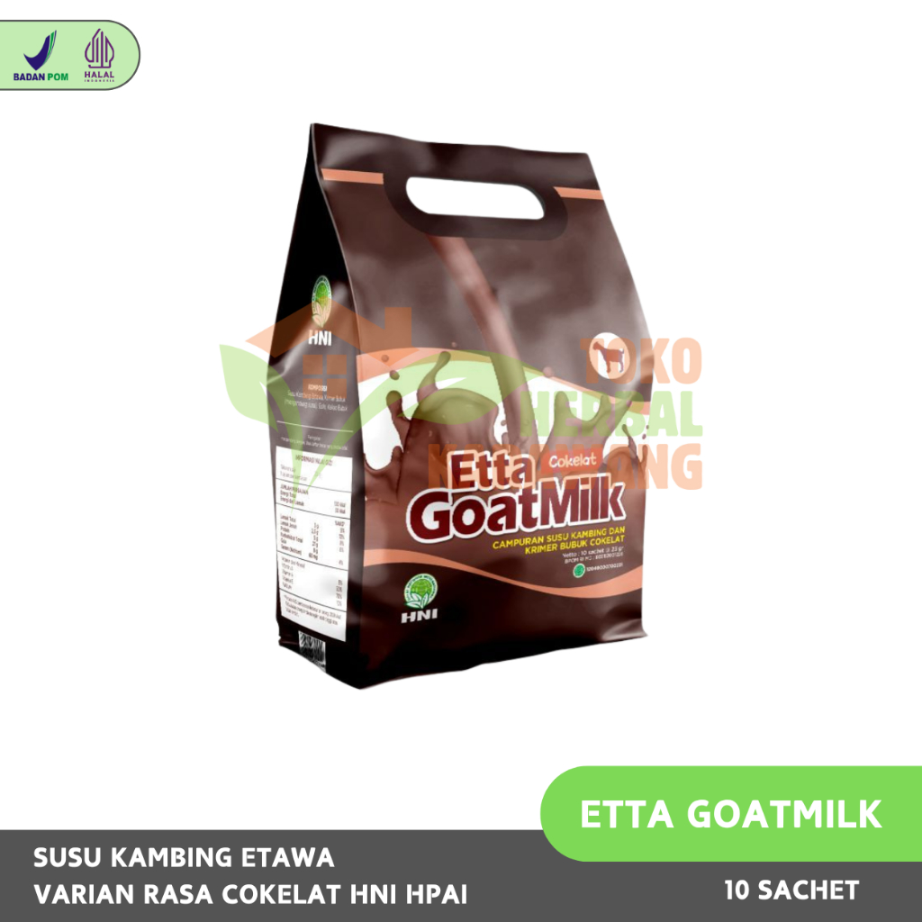 

ETTA GOAT MILK COKELAT – Susu Kambing Etawa HNI HPAI Isi 10 Sachet