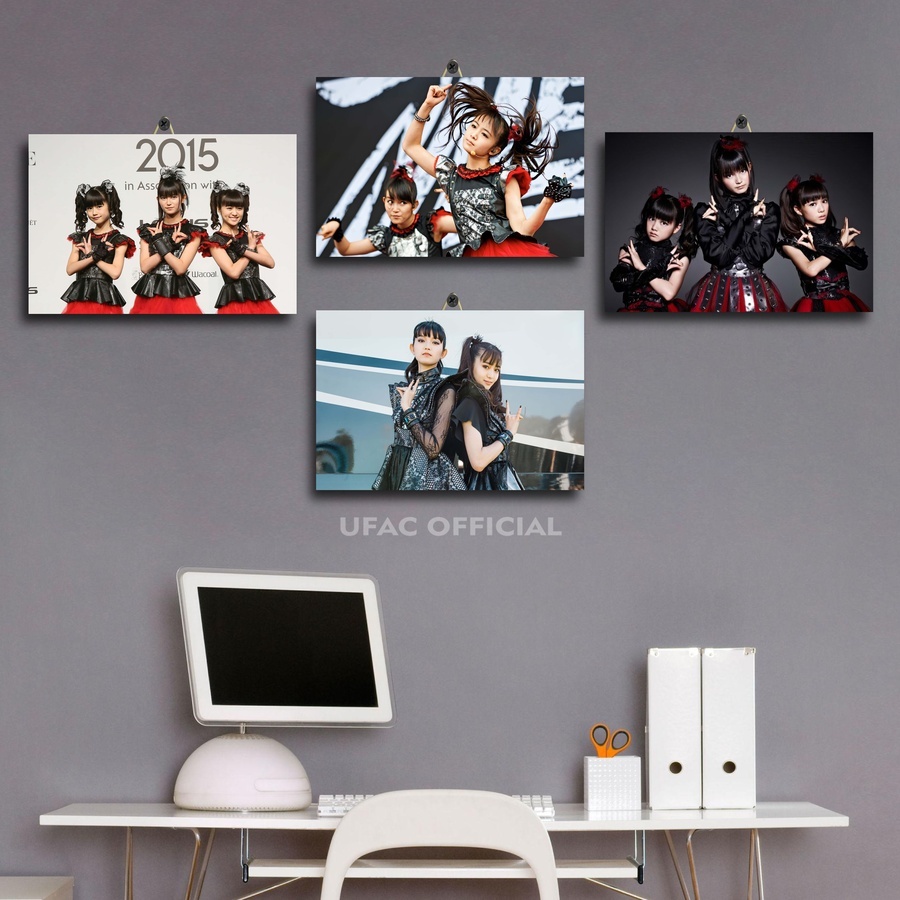 Poster Kayu Band Gitaris Babymetal / Ufac Official/ Poster Kamar Custom Band Babymetal /VFW|ITPUN