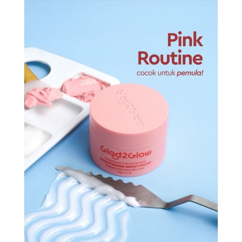 glad2glow POMEGRANATE 5% NIACINAMIDE BRIGHTENING MOISTURIZER - g2g moist pink