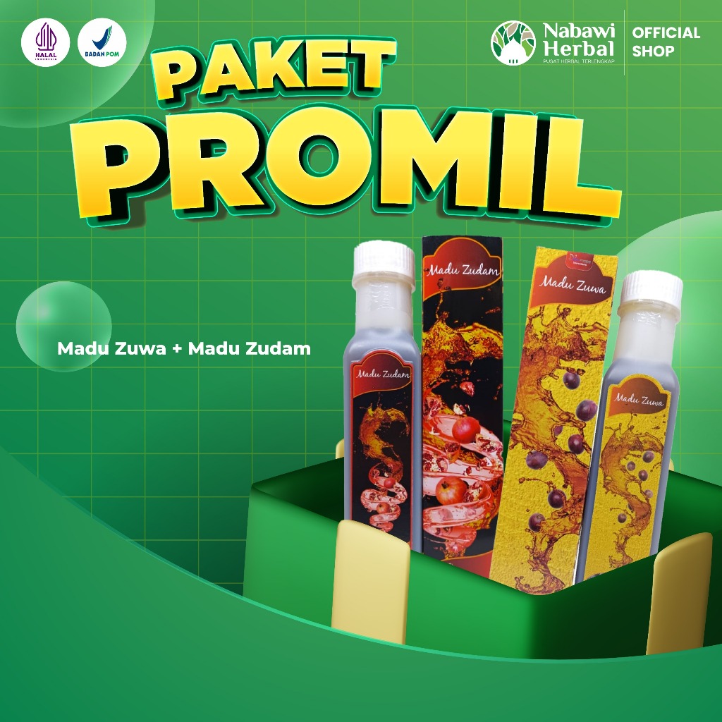 PAKET PROMIL Madu Zuwa dan Madu Zudam Penyubur Kandungan Wanita Pria