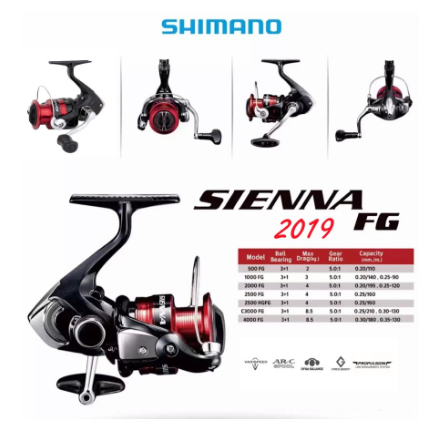 Reel Pancing Spinning Shimano Sienna FG 2019 - 2500