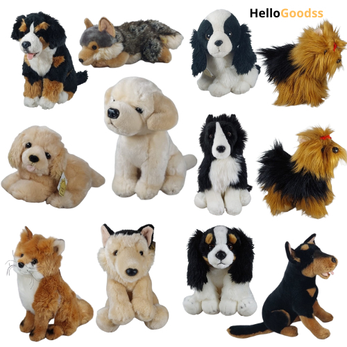 Boneka Binatang Wolf Serigala Rubah fox Anjing Carvier Spaniel Golden Yorkshire Terrier Border Colie