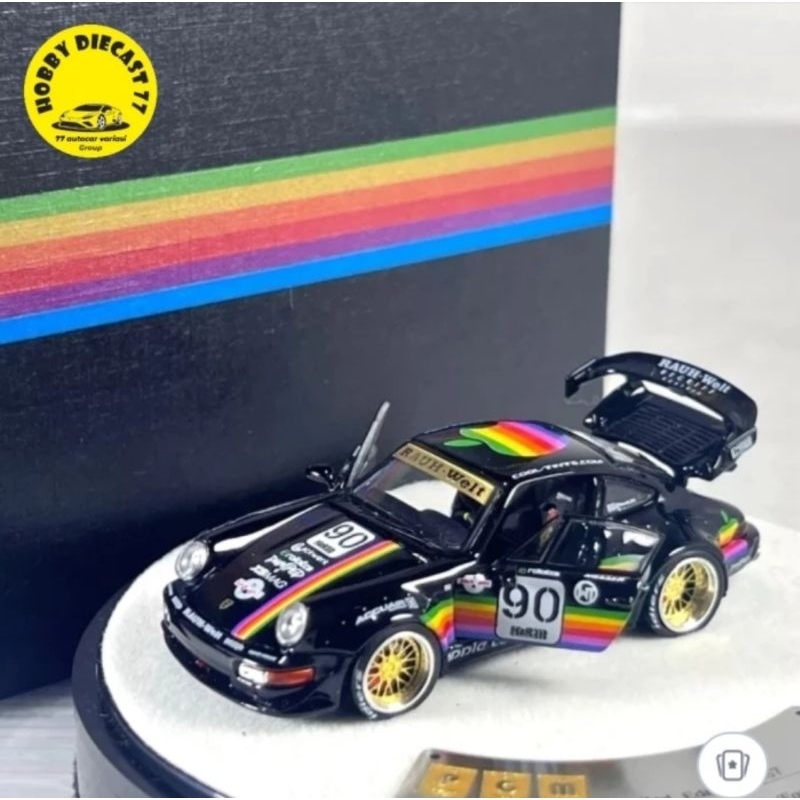 PGM 1:64 Porsche RWB 964 Black Apple exclusive Version Holo 235/999 SEGEL bukan box version
