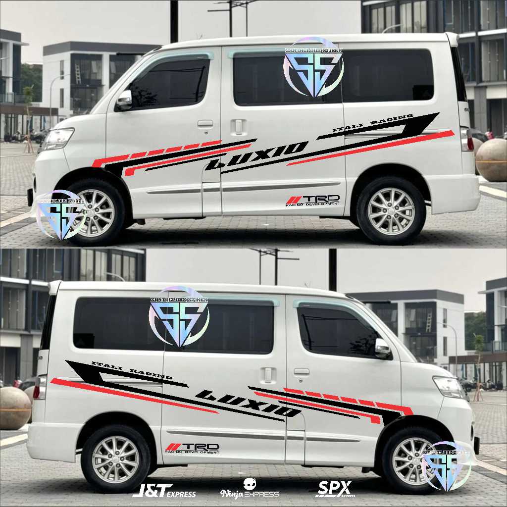 Promo Stiker Mobil Luxio Stiker Luxio Racing Motorsport Stiker Cutting Variasi Body Mobil Suzuki Lux