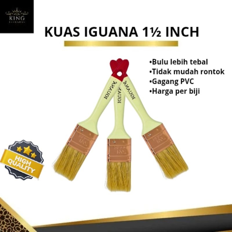 

KUAS IGUANA 1½ INCH /KUAS CAT/KUAS GAGANG KAYU