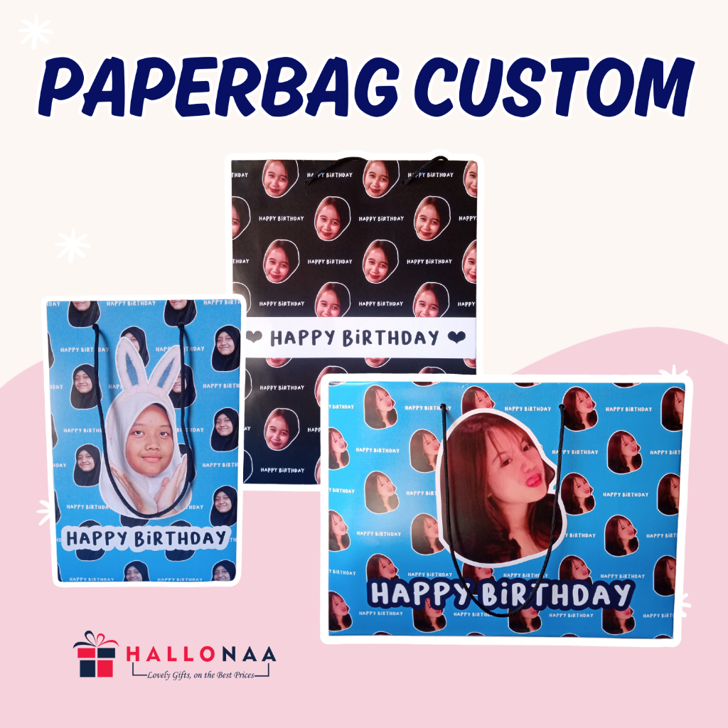 

PAPERBAG CUSTOM | UKURAN SMALL, MEDIUM, LARGE & BOX SEPATU | HALLONAASTORE