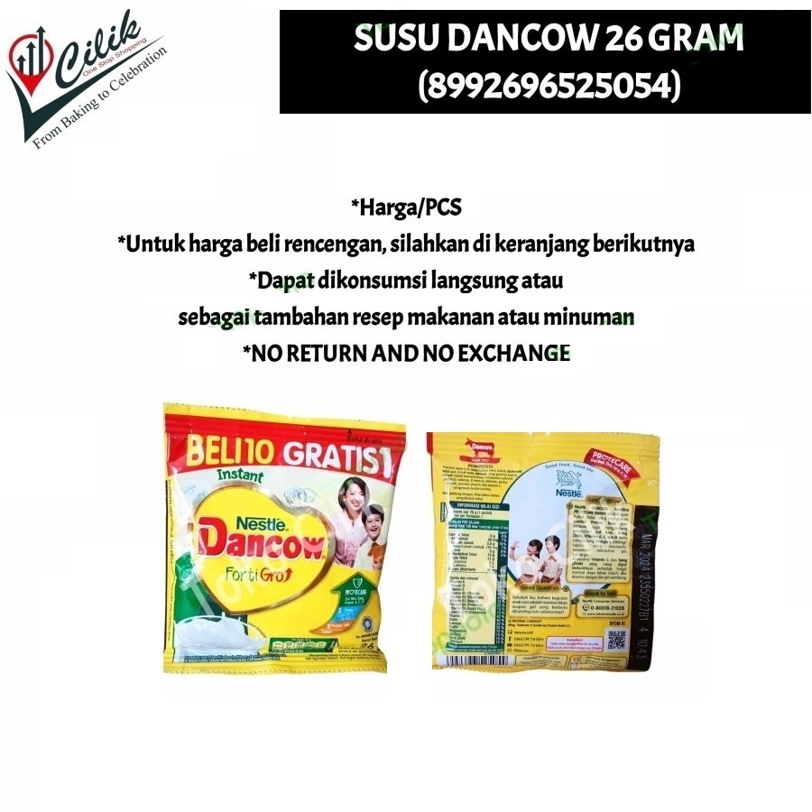 

susu+bubuk+dancow+sachet+26gram+eceran+bahan+kue+cookies+makanan