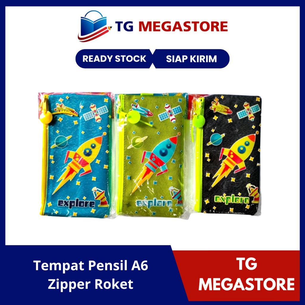 

Tempat Pensil A6 Zipper Roket - ZB-1826