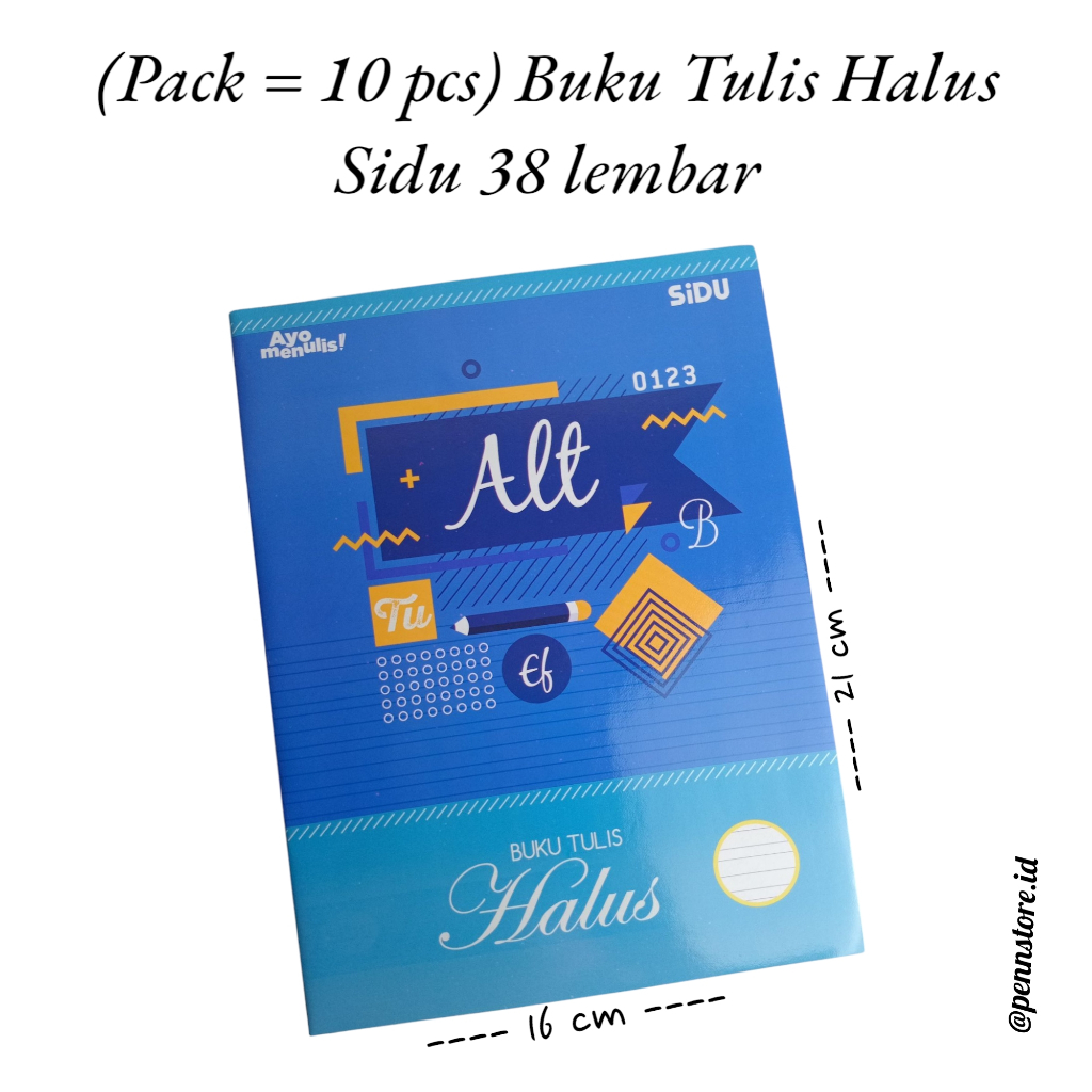 

(Pack = 10 pcs) Buku Tulis Halus Sidu 38 Lembar isi 10 buku - Buku Anak Tulis Indah Bersambung