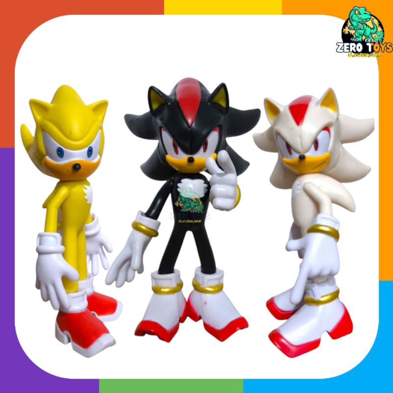 RB SONIC THE HEDGEHOG Satuan Figure Set besar mainan pajangan topper cake figur super sonic