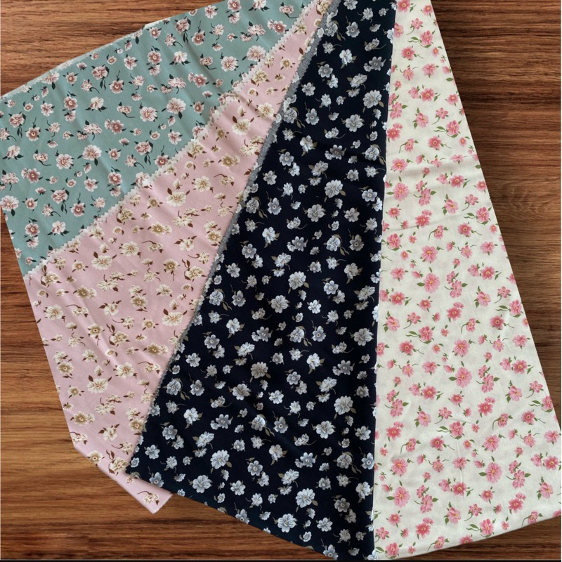 Kain Katun Rayon Viscose Premium Motif Bunga, Bahan baju, gamis, mukena