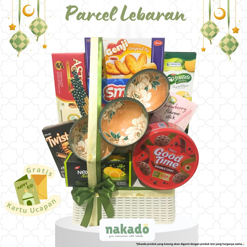 

PARCEL LEBARAN PREMIUM NAKADO / PARCEL KERAMIK / FREE KARTU UCAPAN / PARCEL MURAH START 65RB / HAMPERS LEBARAN / PARSEL IDUL FITRI/ PARCEL CUSTOME
