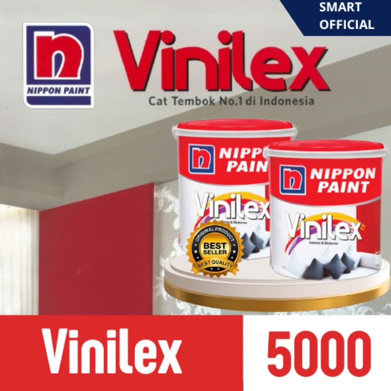 CAT TEMBOK NIPPON PAINT VINILEX eksterior dan interior 5kg.