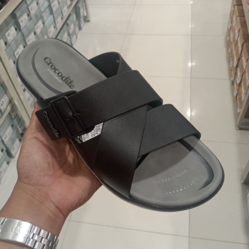 CROCODILE SANDAL SELOP PRIA BAHAN KULIT ORIGINAL
