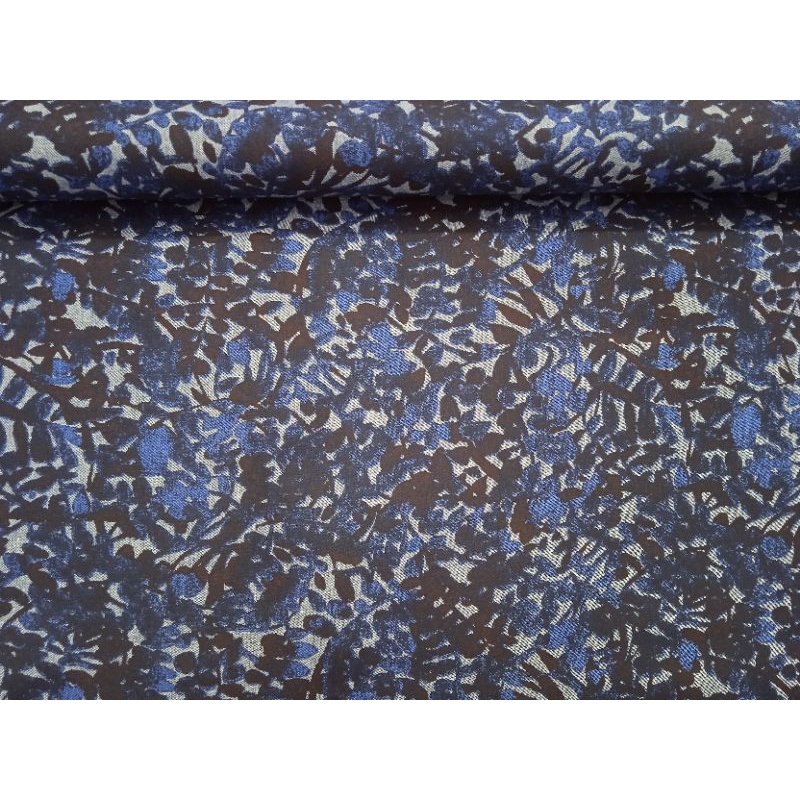 KAIN KATUN DENIM IMPORT MOTIF ABSTRAK