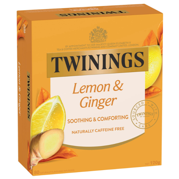 

Twinings Lemon & Ginger Infusions Tea Bags 80 pack | 120g