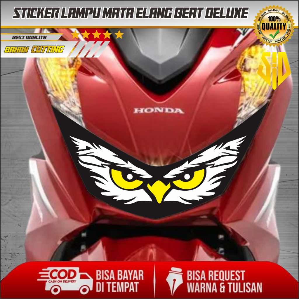 STICKER LAMPU BEAT DELUXE / STIKER MATA ELANG LAMPU BEAT DELUXE / STICKER LAMPU BEAT / STIKER VARIAS