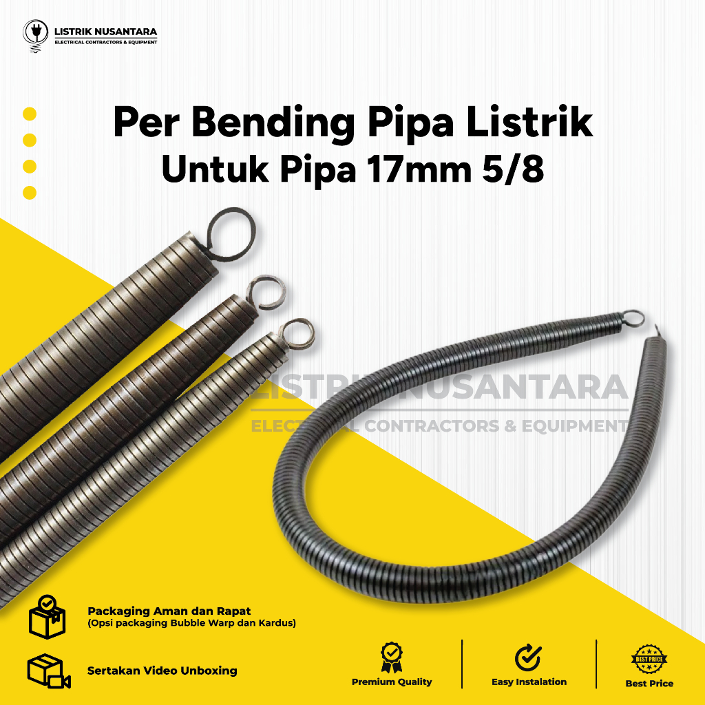 Per Bending untuk pembengok Pipa PVC Peralon Listrik 17mm 5/8 | Ukuran Peer/Pegas 16 mm mili
