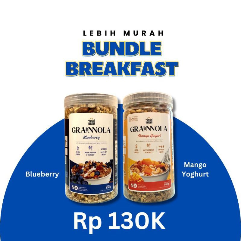 

[LEBIH MURAH] Bundle Breakfast - 1 pcs Blueberry + 1 pcs Mango Yogurt