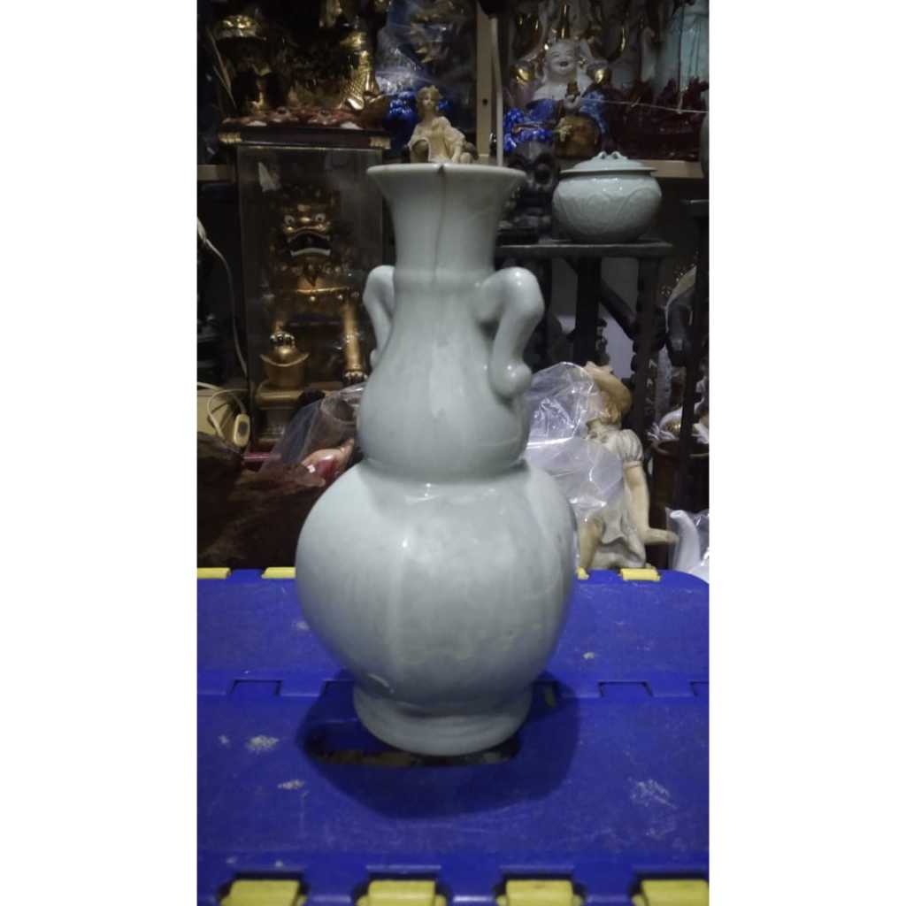 Guci Celadon Minus Retak Rambut Kuno Jadul Antik