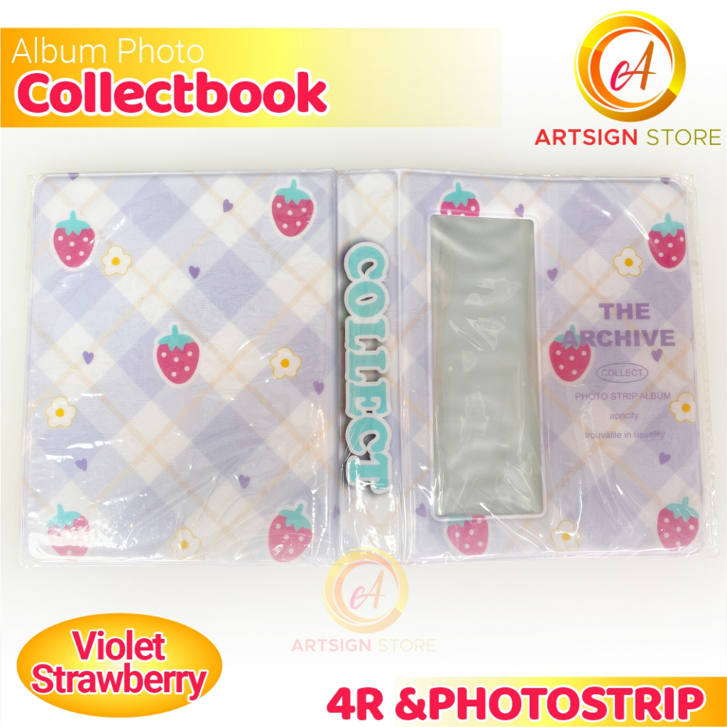 Album Foto 4R & Photostrip Album Collectbook Photostrip Album 4R Photostrip  Colorful Kpop Storage A