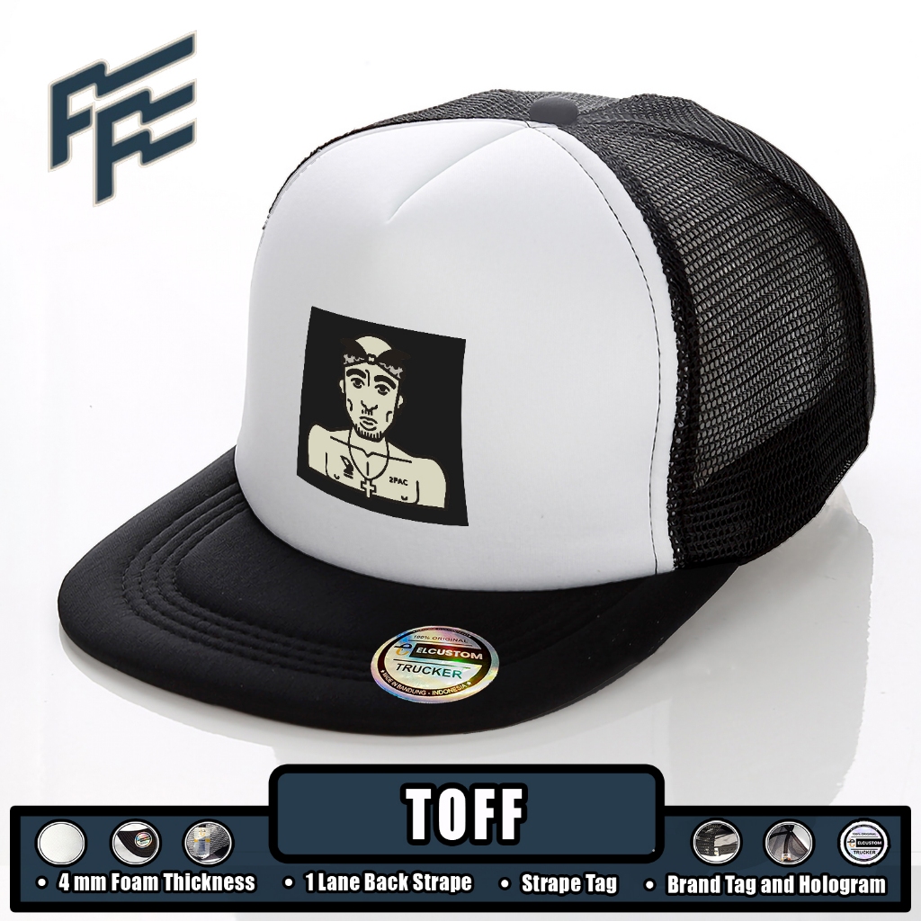 Topi Jaring |Trucker Hat Best Seller | Topi Sablon |  Trucker  | Snapback | Topi Brand | 2 Pac