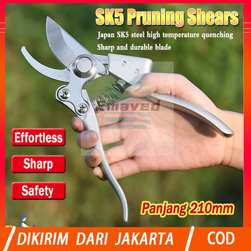 Gunting Dahan Stainles Gunting Pruning Japan Baja Sk5 Original Silver Gunting Dahan Stek Ranting Sta
