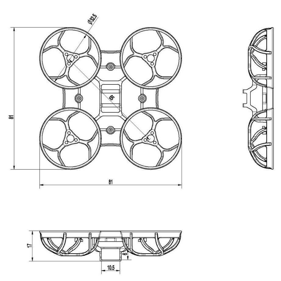 Happymodel Frame for Mobula6 2024 Drone Tiny whoop
