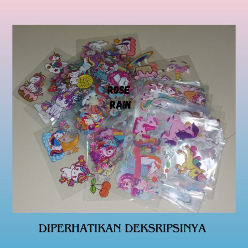 

Stiker random ada Capybara, momo, lotso, Little Pony (isi 20 slice)