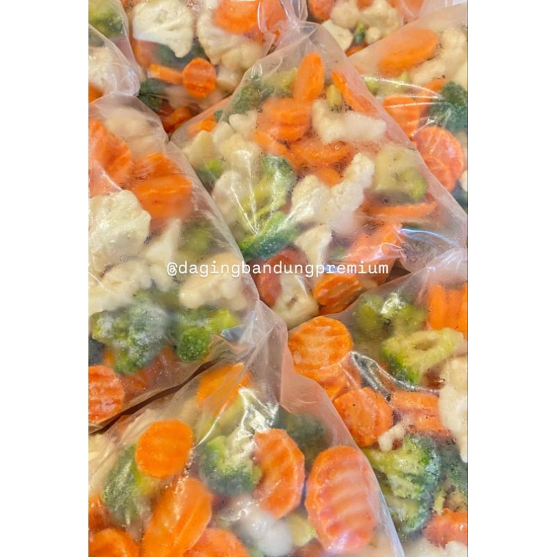 

California Mix Vegetable Carrots Broccoli Cauliflower Sayuran Beku Wortel Brokoli dan Kembang Kol Siap Olah