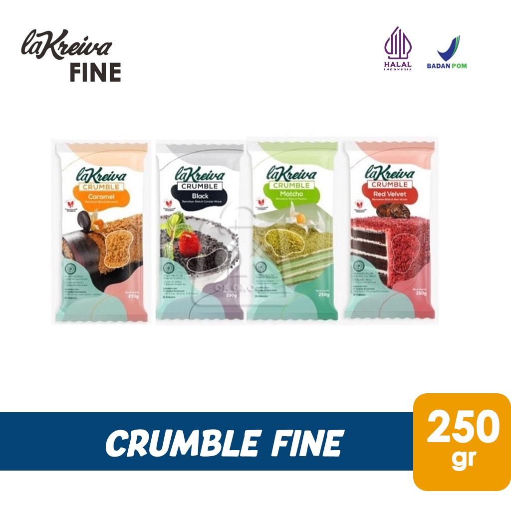 

Cookies Crumble LA KREIVA Remahan Biskuit / Cookies Dessert Crumble Crunchy (250gr)